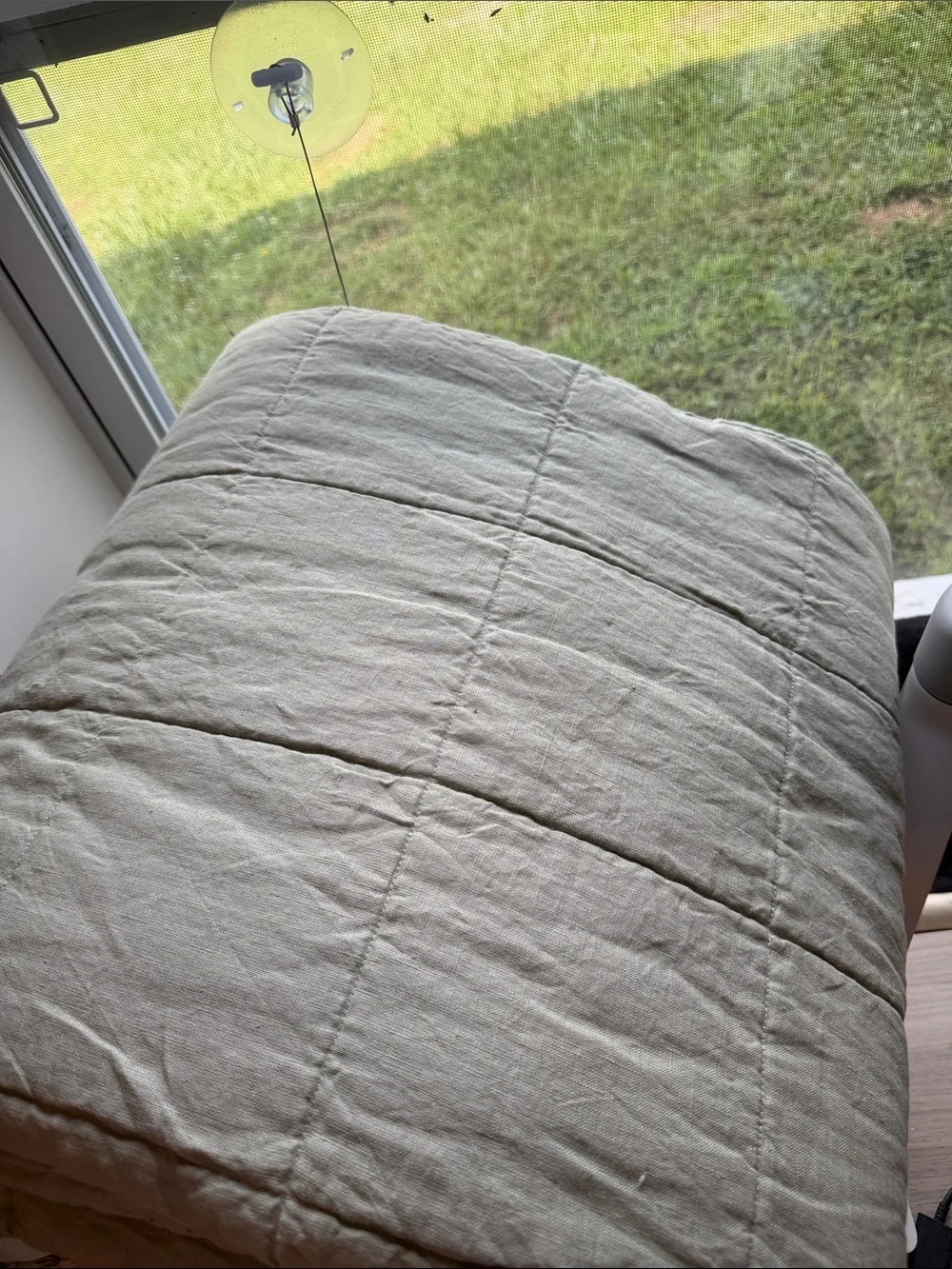 Quince European Linen Box Quilt In Willowleaf Full/Queen